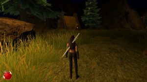 A very early screenshot of the Ruined Village level A very early screenshot of the Ruined Village level